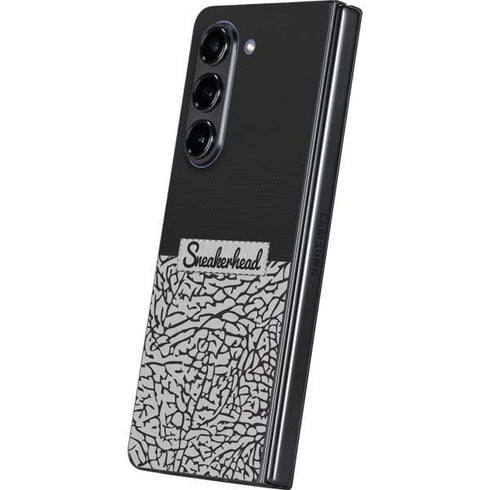 Elephant Print Sneakerhead Black Galaxy Z Fold5 5G Skin